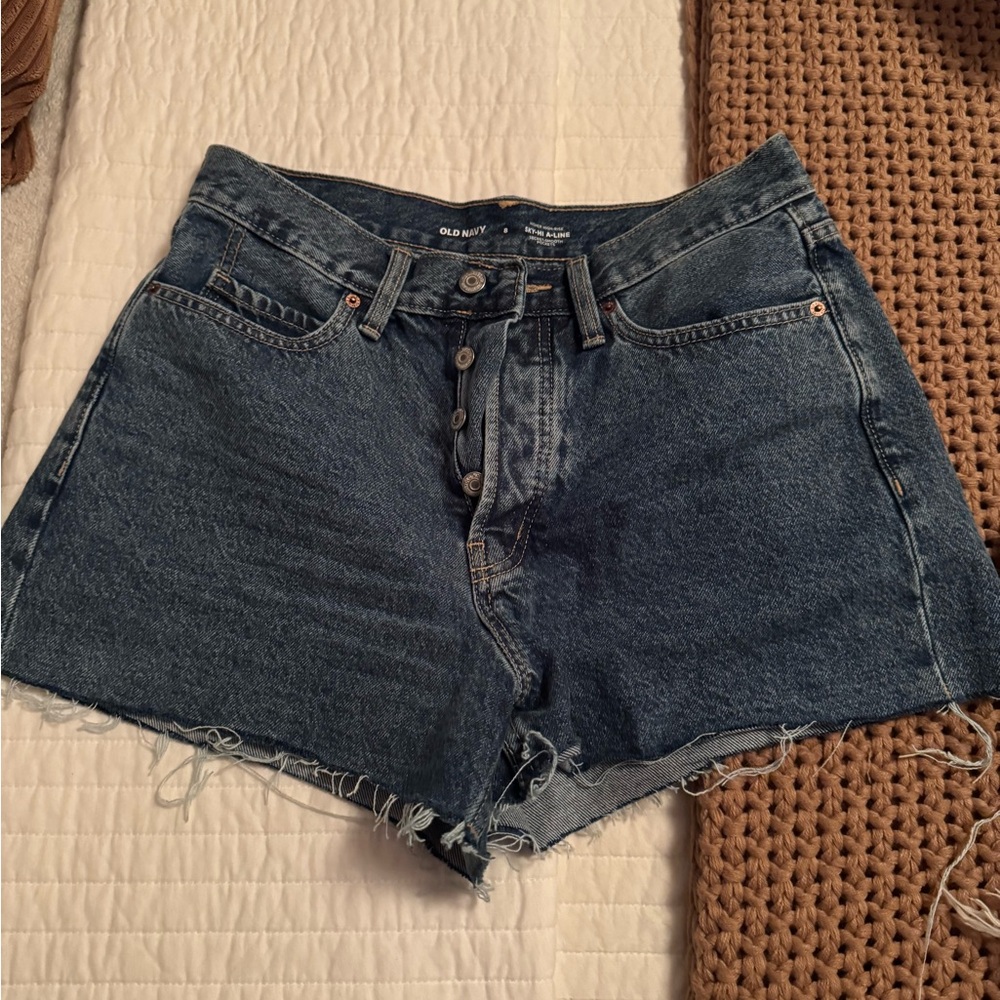 Old Navy Women's Higher High Rise Light Blue Jean Shorts